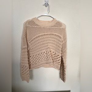 Crochet Crop Sweater NWOT